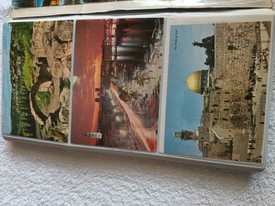 lot trei carti postale ,vederi Zidul Plangerii , Bethleem ,,anii 1970. foto