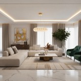 Lustra Cristal MAYON Supremo, 80x80cm, 3000K/4000K/6000K, 210W, Metal si Acrilic, Auriu