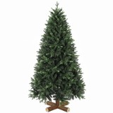 HOMCOM Brad de Crăciun artificial, 180 cm, cu 2419 v&acirc;rfuri de crenguță PE &amp; PVC, sistem pliat, verde | Aosom Romania