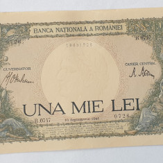 Bancnota UNA MIE LEI -1000 Lei Septembrie 1941 in stare buna Serie B.0747 - 0726