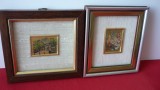 TABLOU MINIATURA PE FOITA DE AUR LOT 2 BUC. (Z8)