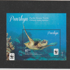 Penrhyn 2014-WWF,Europa CEPT,Fauna,Reptile,Testoasa,colita,MNH Mi.Bl.111