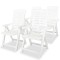 vidaXL Scaune de grădină rabatabile, 4 buc., alb, plastic 275067