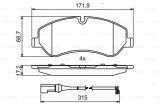 BOSCH 0 986 494 844 set placute frana,frana disc