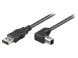 Cablu USB 2.0 A-B Unghi 2m Negru, Goobay