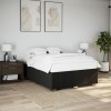 VidaXL Cadru de pat fără saltea, negru, 140x200 cm, textil