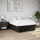 VidaXL Cadru de pat fără saltea, negru, 140x200 cm, textil