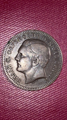 10 PARA 1879 SERBIA , MONEDA BRONZ foto