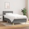 vidaXL Pat box spring cu saltea, gri &icirc;nchis, 100x200 cm, textil 3140594