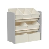 Cumpara ieftin Raft pentru depozitare jucarii Songmics Gri 62.5x29.5x60 cm