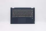 Carcasa superioara cu tastatura palmrest Laptop, Lenovo, IdeaPad C340-14API Type 81N6, 5CB0U42246, AP2GA000C20, cu slot fingerprint, iluminata, albast
