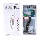 LCD+Touchscreen cu Rama Samsung Galaxy S21 Ultra / G998 SILVER Original Service Pack