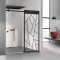 Paravan dus cu usa glisanta Glissando Black, model Atlas negru, sticla clara securizata, pentru nisa cu latime intre 122-140x205 cm