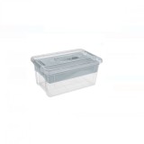Cutie organizator transparenta cu raft detasabil compartimentat 35.1x23.1x16.9cm - 9litri