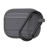 Techsuit - Carbon Silicone - for AirPods Pro 1 / AirPods Pro 2 - Gray