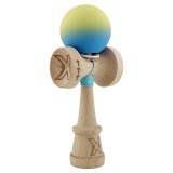 Kendama X Originala, Profesionala, Cyrax, Cupe Mari KING SIZE V3, Rubber Grip, Gaura in Baza, Rulment Metalic, din lemn 18 cm, Ata 62/65 cm, Gradient
