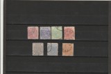 RO - 1890/91 LP 47 CAROL I CIFRA IN 4 COLTURI FARA FILIGRAN SERIE STAMPILATA
