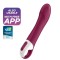 Vibrator Punctul G cu Incalzire Big Heat Bluetooth Control Free App Silicon USB 22 cm