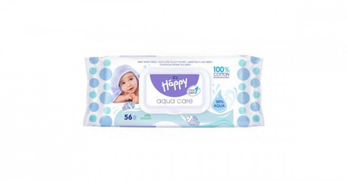 Bella Baby Happy Aqua Care T&ouml;rlőkendő 56db