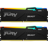 Memorie FURY Beast RGB 16GB DDR5 5600MHz CL40 Dual Channel Kit, Kingston