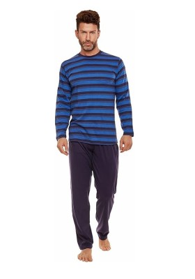 Pijamale lungi pentru barbati Selente Sweet Dreams, albastru inchis, XXL - OUTLET foto
