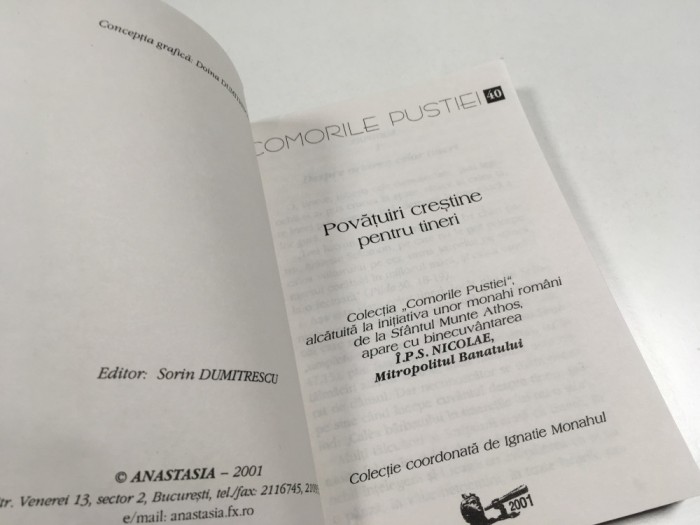 POVATUIRI CRESTINE PENTRU TINERI- Colectia Comorile Pustiei 40
