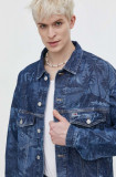 Cumpara ieftin Tommy Jeans geacă din denim bărbați, culoarea bleumarin, de tranziție DM0DM18971