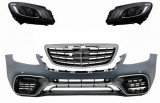 Bara Fata cu Grila Centrala si Faruri Full LED MERCEDES S-Class W222 Facelift (2013-06.2017) S63 Design Performance AutoTuning
