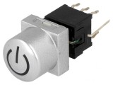 Tastatură Comutator cu LED Argintiu DPDT 0.1A 30VDC