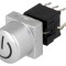 Tastatură Comutator cu LED Argintiu DPDT 0.1A 30VDC