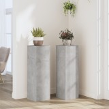 VidaXL Suport de plante, 2 buc., gri beton, 25x25x80 cm lemn prelucrat
