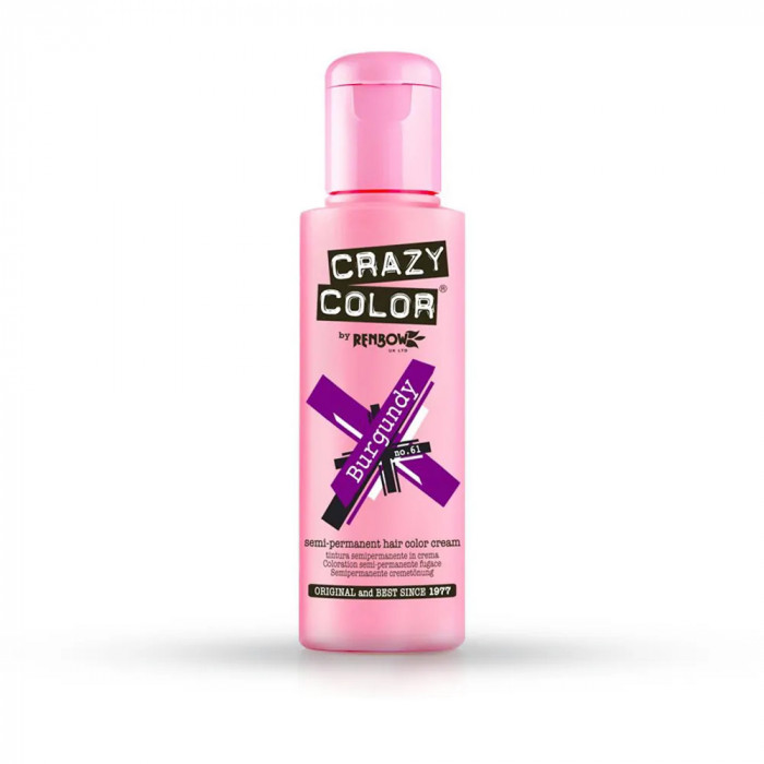 Vopsea Semipermanenta Crazy Color Burgundy No. 61 - 100 ml