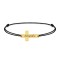 Crux - Bratara personalizata argint placat cu aur galben 24K si snur cruce