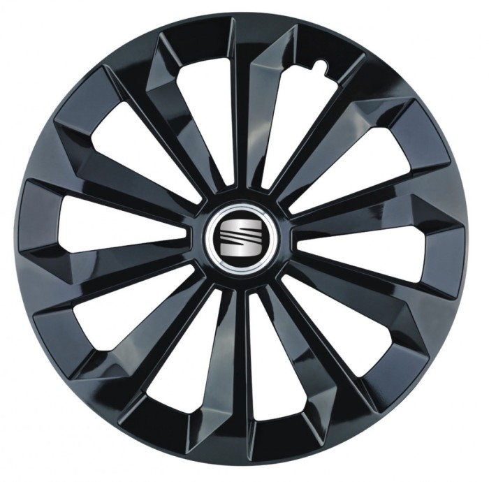Set 4 capace roti Fame negru R15 pentru gama auto Seat
