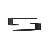 Cumpara ieftin Set 2 rafturi de perete Eldo Pako World Negru 60x19.6x15 cm