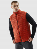 Vestă din puf cu umplutură sintetică pentru bărbați - roșie, 4F Sportswear