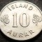 Moneda 10 AURAR - ISLANDA, anul 1971 * cod 3502 = A.UNC+
