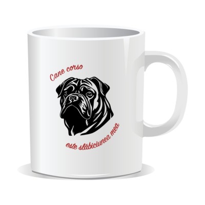 Cana personalizata cu mesaje pentru iubitorii de caini, Cane corso este slabiciunea mea foto