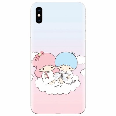 Husa silicon pentru Apple Iphone XS Max, Little Twins On Cloud foto