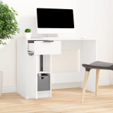 Gossi birou, alb, 100x50x75 cm, lemn prelucrat