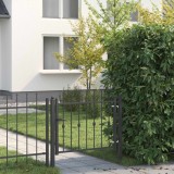 vidaXL Poartă de gard HORST 100 x 75 cm Metal Negru Blocat 42034043