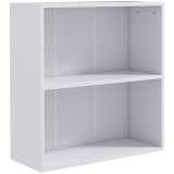 HOMCOM Bibliotecă raft de depozitare cu 2 compartimente și raft reglabil, 60 x 24 x 63 cm, alb | Aosom Romania