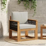 vidaXL Canapea Medie pentru Exterior Lemn Solid de Acacia natural 3438830
