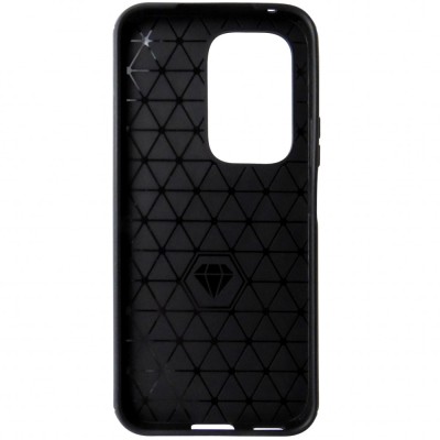 Husa tip capac spate Carbon silicon neagra pentru Honor 200 Lite 5G foto