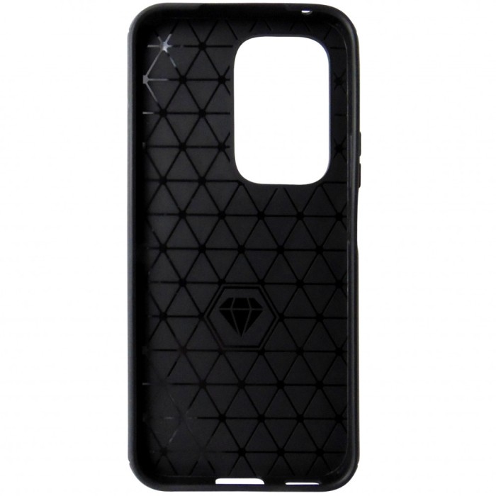 Husa tip capac spate Carbon silicon neagra pentru Honor 200 Lite 5G