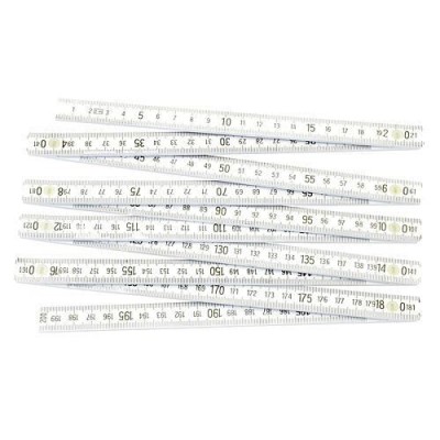 Metru tamplar din plastic alb, 2 m, Strend Pro GartenVIP DiyLine foto