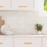 vidaXL Placă de metrou 10 pcs Marmură bej 29 x 21 cm Poliuretan și PET 42021242