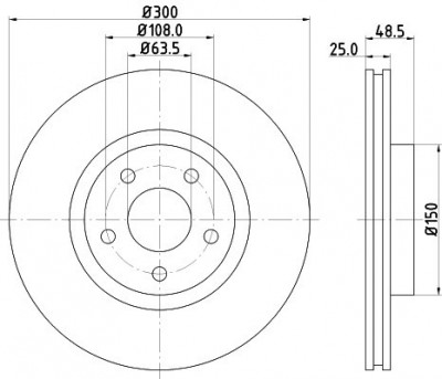 Disc frana AUDI A4 Cabriolet (8H7, B6, 8HE, B7) (2002 - 2009) KRIEGER 0950004280 foto