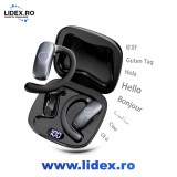 Negru Casti Wireless FanFun, True Wireless, Bluetooth 5.3, Noise Cancelling, Negru, 71x66x69mm, casti Bluetooth wireless cu traducere simultana in 115