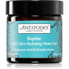 Antipodes Baptise H₂O Ultra-Hydrating Water Gel crema gel hidratanta cu textura usoara faciale 60 ml